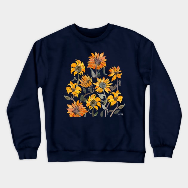 Sunflower Crewneck Sweatshirt by CatCoq